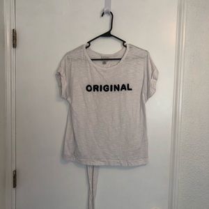 “ORIGINAL” t-shirt with tie back